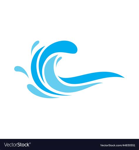 Water wave Royalty Free Vector Image - VectorStock