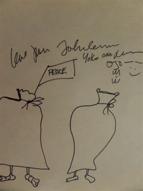 Coach's Corner - John Lennon-Yoko Ono signed original artwork.