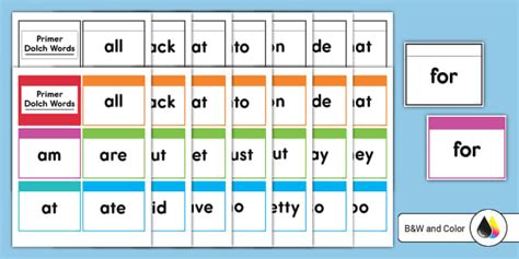 Primer Dolch Word Flash Cards (teacher made) - Twinkl