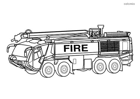 Airport Fire Truck Coloring Page Coloring Pages