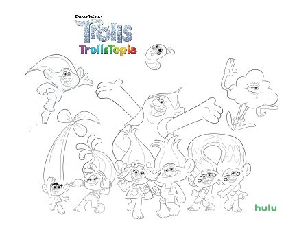 Free Trolls Coloring Pages