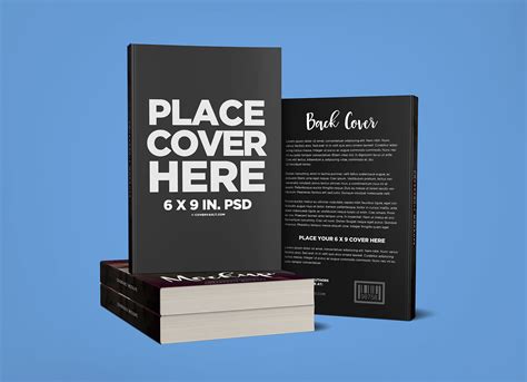 Free Stacked Books With Back Cover Mockup PSD - Good Mockups