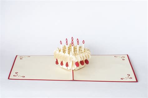 Birthday Cake 3D Pop up Card - Etsy