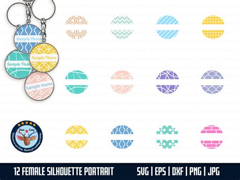 Keychain Monogram Round Pattern Svg Graphic by Feelplus Creator ...