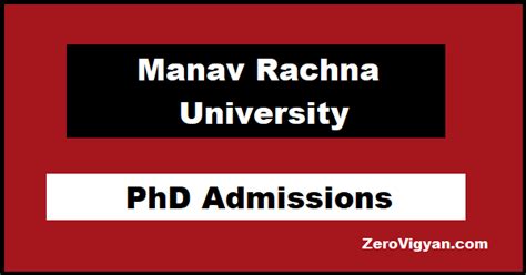 Manav Rachna University PhD Admission Jan 2022: Dates, Application Form ...