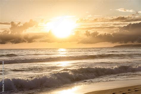 Ocean View - Beach Sunset Stock Photo | Adobe Stock