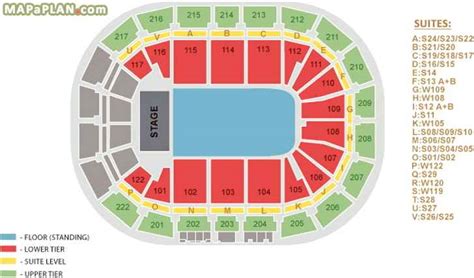 Manchester AO Arena seating plan - Detailed seat numbers - MapaPlan.com