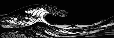 The Best The Great Wave Off Kanagawa Wallpaper Black And White ...