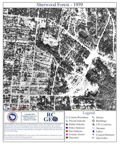 Sherwood Forest Aerial Map - 1959 - Sherwood Forest Neighborhood ...