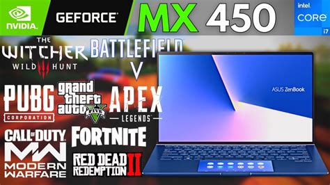 8 games test Nvidia mx450 Nvidia MX 450 + i7-1165G7 - YouTube