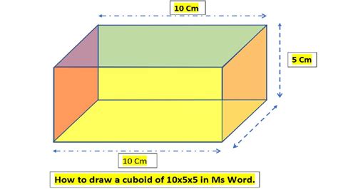 Very Simple Cuboid Drawing session in Word How to draw a cuboid in Word ...