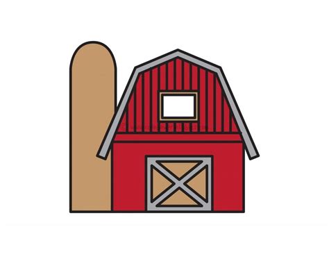 How To Draw a Big Red Barn - Easy Farming Doodles for Kids - Rainbow ...