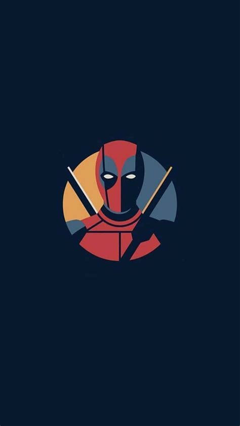 Download Stylish Minimalist Deadpool Logo Wallpaper | Wallpapers.com