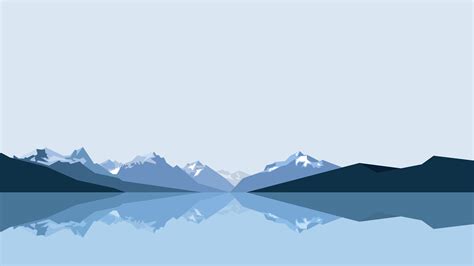 7680x4320 Minimalist Blue Mountains 8k 8K ,HD 4k Wallpapers,Images ...