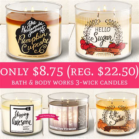 HOT!! Only $8.75 (Regular $22.50) Bath & Body Works 3-Wick Candles ...