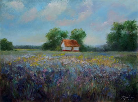 Country house in the Plain - Landscape Oil Painting - Fine Arts Gallery ...