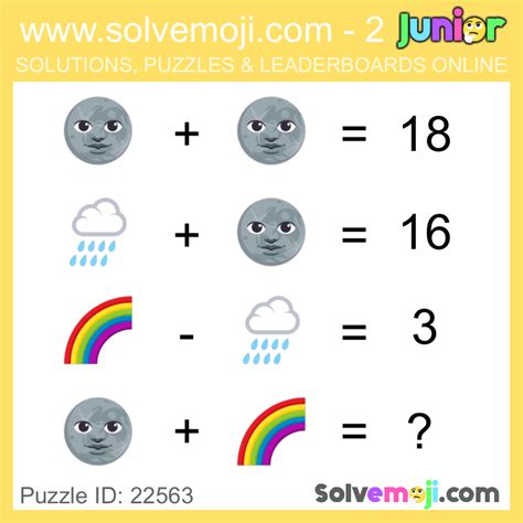 puzzle_22563 | Math logic puzzles, Maths puzzles, Emoji math