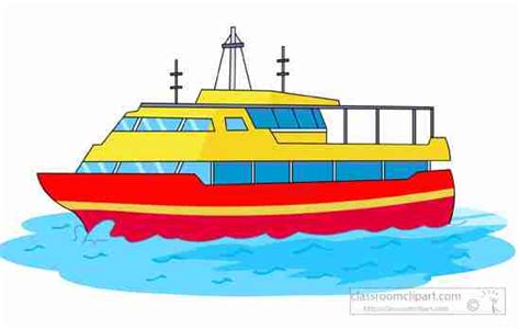 Ferry Boat Black And White Clipart