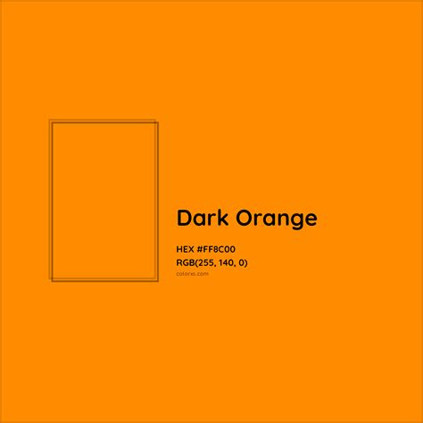 Dark Orange Complementary or Opposite Color Name and Code (#FF8C00 ...