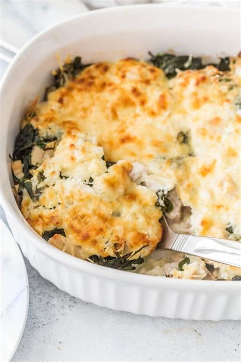 Easy and Delish Cheesy Chicken and Spinach Bake Recipe