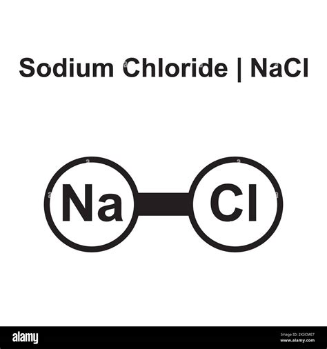 Molecular Model of Sodium Chloride (NaCl) Molecule. Vector Illustration ...