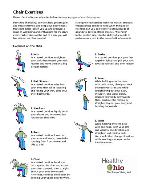 Printable Chair Exercises For Seniors Pdf