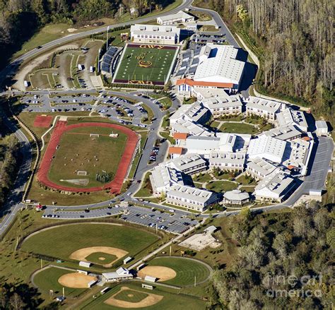 Cherokee High School Aerial Photo Photograph by David Oppenheimer