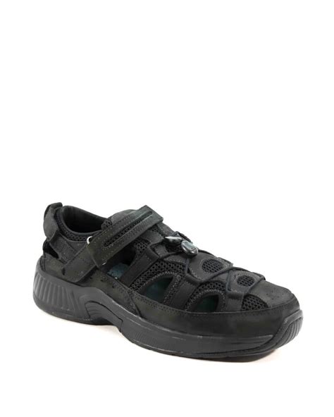 OrthoFeet - Orthofeet Clearwater Men's Strap Black Sneakers - Walmart ...