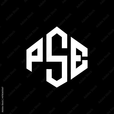 PSE letter logo design with polygon shape. PSE polygon and cube shape ...