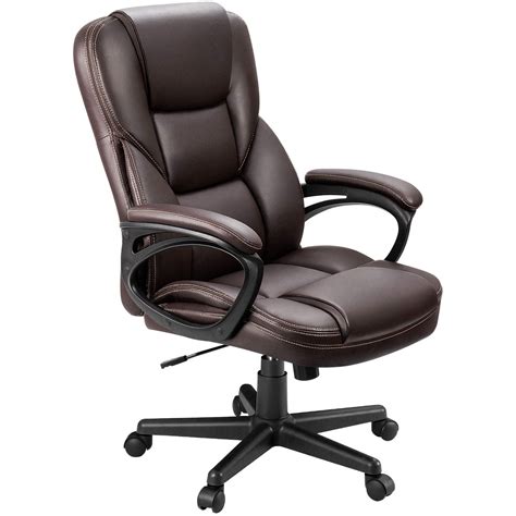 Lacoo Faux Leather High-Back Executive Office Chair, Lumbar Support ...