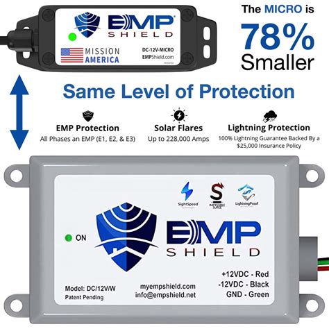 EMP Shield Micro - EMP & Lightning Protection for Vehicles (DC-12V ...