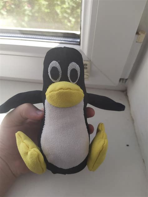 I made a plush tux : r/linux