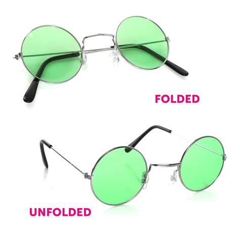 Circular Glasses with Green Lens - I Love Fancy Dress