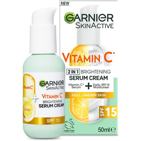 Garnier Skin Active Vitamin C* Brightening Serum Cream with SPF15 50ml ...