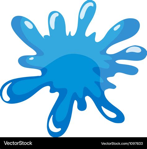 Blue color splash Royalty Free Vector Image - VectorStock