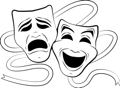 Image result for theatre masks silhouette | Theater mask tattoo ...