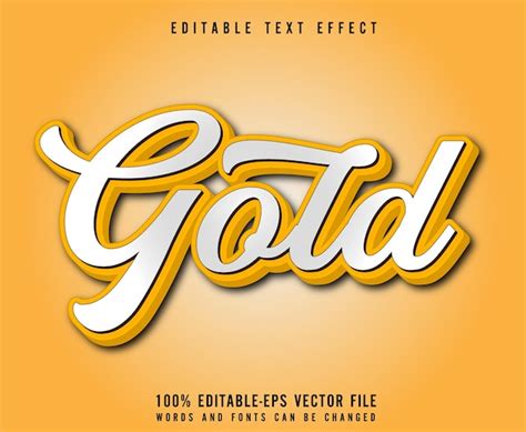 Premium Vector | Gold editable text effect vector