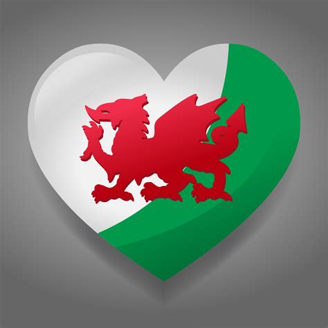 heart with wales flag symbol illustration 2203595 Vector Art at Vecteezy