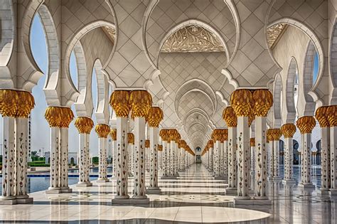 Sheikh Zayed Grand Mosque Pillars | Most beautiful cities, Beautiful ...