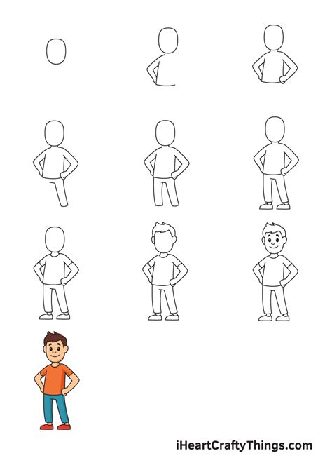 Man Drawing - How To Draw A Man Step By Step