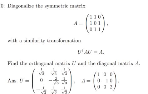 Symmetric Matrix Orthogonally Diagonalizable - Rebecca Morford's ...