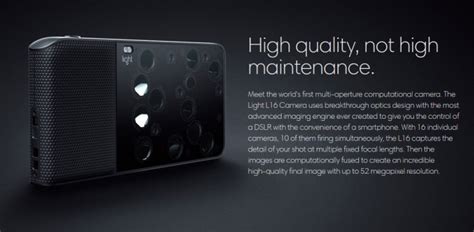 Light L16: Camera Startup announces multi-aperture computational camera with 16 camera modules ...