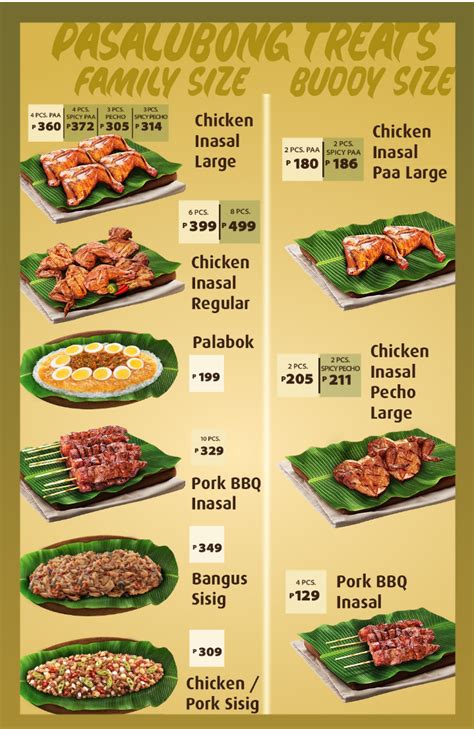 MANG INASAL MENU ♥... - Undago San Carlos Delivery Service