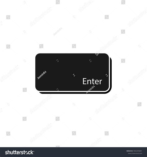 Enter Key Icon Clipart Image Isolated Stock Vector (Royalty Free ...