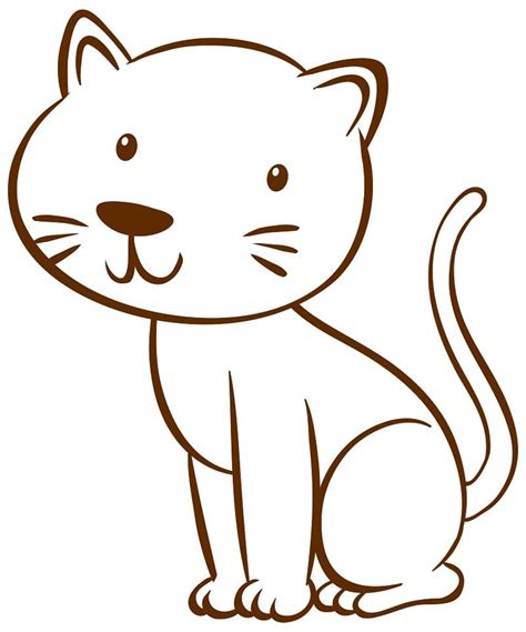 Dessin de chat mignon facile à faire - Doodoo