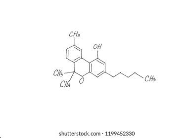 Molecular Structure Cannabinol Stock Illustration 1199452330