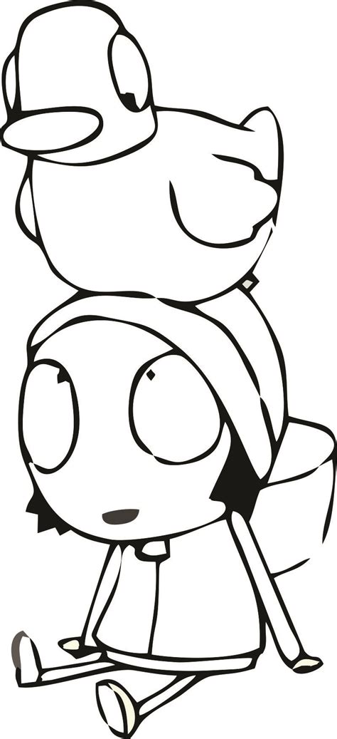 Sarah And Duck Coloring Pages for Kids | Activity Shelter