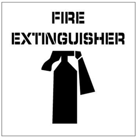 FIRE EXTINGUISHER w/ Symbol Floor Stencil - Safety Supply Warehouse