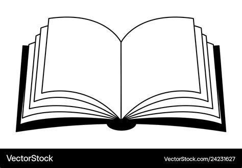 Black And White Open Book Vector Clip Art Black And White Clip Art ...