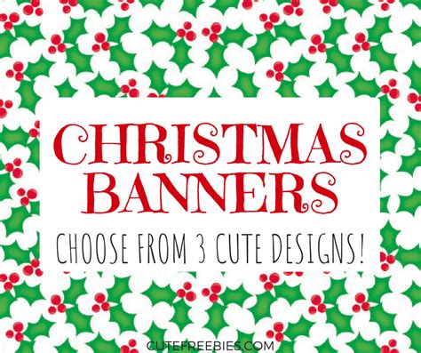 Free Merry Christmas Flag Letters / Banners! - Cute Freebies For You